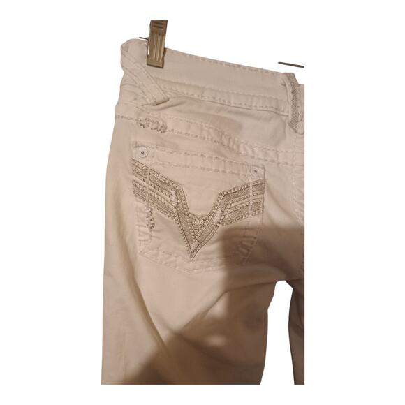 VIGOSS The Chelsea White Embellished Pockets Capri Jeans Women's Size‎ 3/4 - Picture 4 of 11